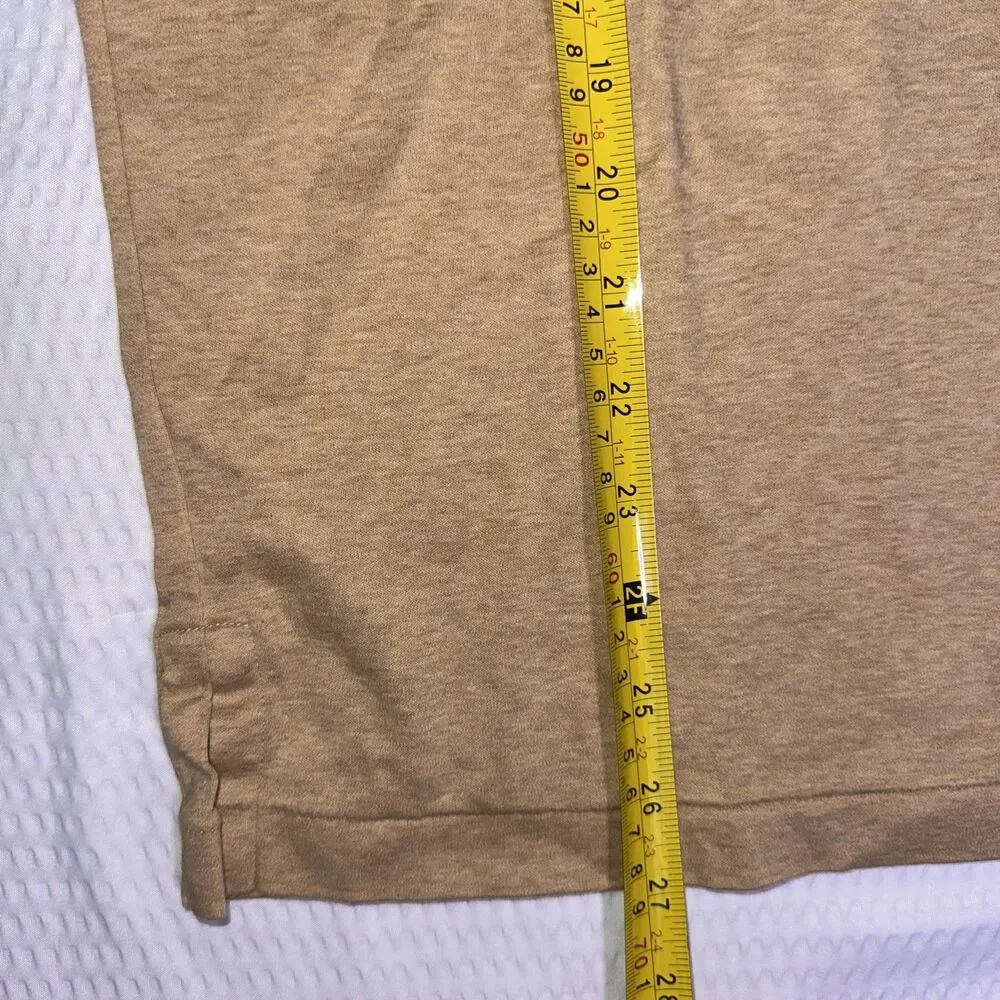 Polo Ralph Lauren Mens M Classic Fit Short Sleeve Polo Shirt Tan/Beige Pony